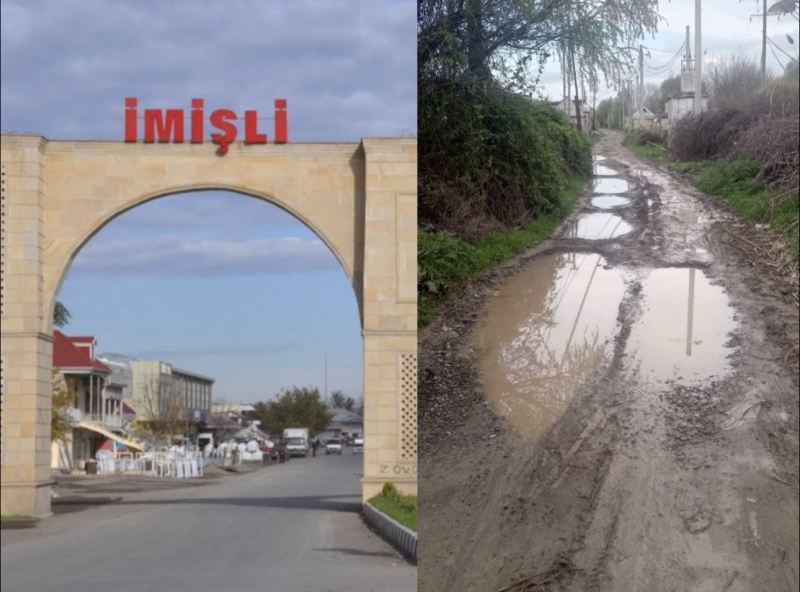 İmişlinin mərkəzi küçəsi görün nə haldadır - 80 ailə çıxılmaz durumda- VİDEO, FOTOLAR