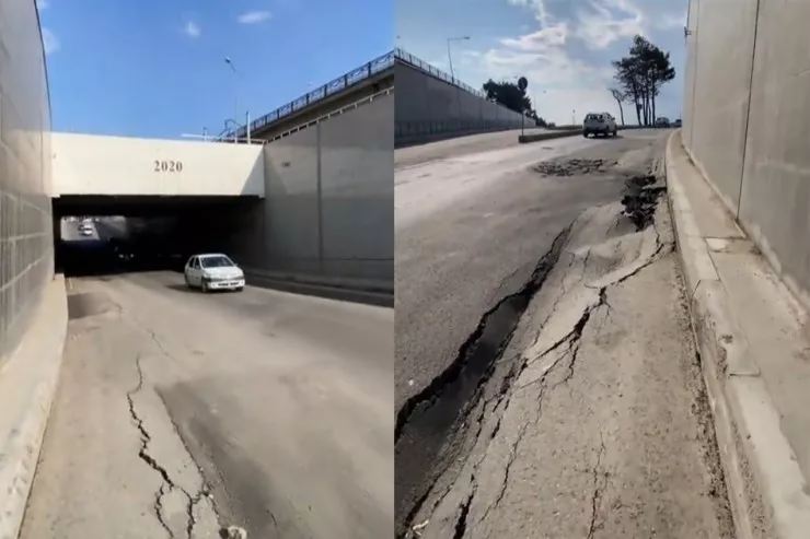 Sabunçu tunelindəki çökmə aradan qaldırılacaq 