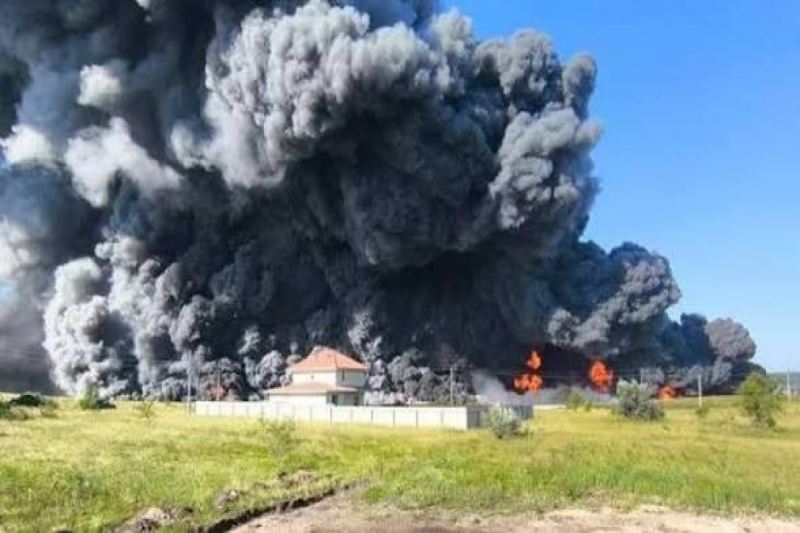 Ukrayna PUA-ları Vladimir vilayətində şirkətin anbarını vurub, yanğın baş verib 