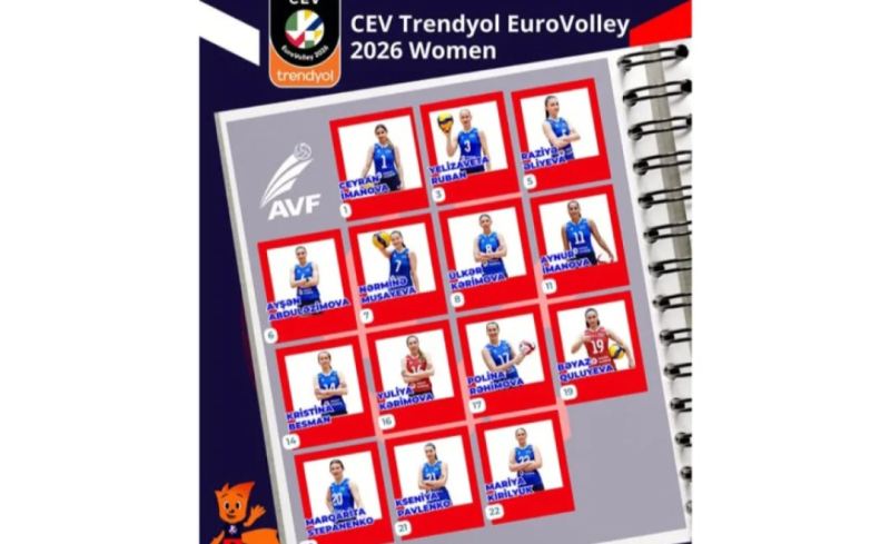 Voleybol millimizin Avropa çempionatı üçün yekun heyəti açıqlandı 