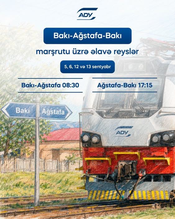Bakı-Ağstafa-Bakı istiqamətində əlavə reyslər təyin edildi 