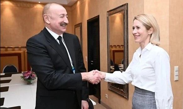 İlham Əliyev Kaya Kallasla görüşdü 