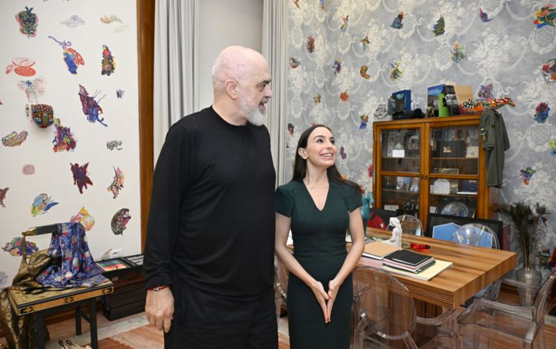Leyla Əliyeva Edi Rama ilə bir arada - Fotolar 