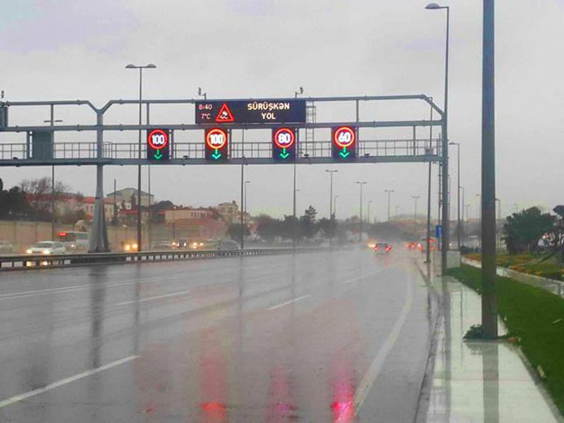Bu yolda sürət həddi endirildi 