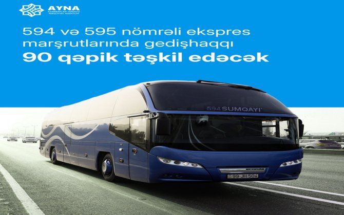 Bakı-Sumqayıt istiqaməti üzrə iki avtobus marşrutunda gediş haqqı artırılır 