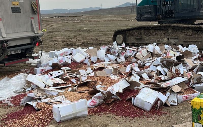 3 ton yerfındığı satışa çıxarılmadan məhv edildi - Fotolar 