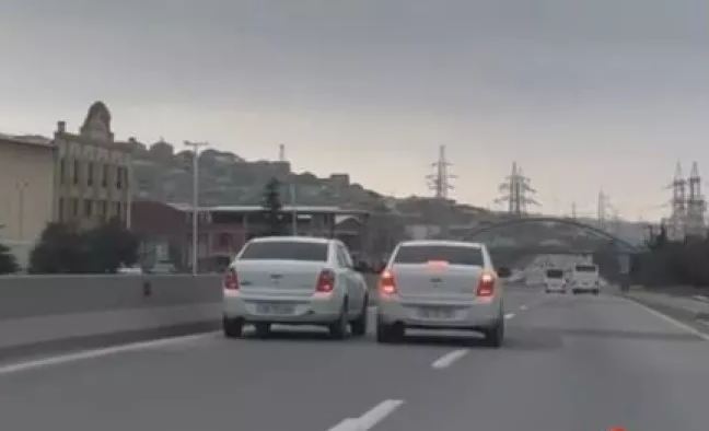 Bakı-Şamaxı yolunda yarışa çıxan sürücülər saxlanıldı - VİDEO 