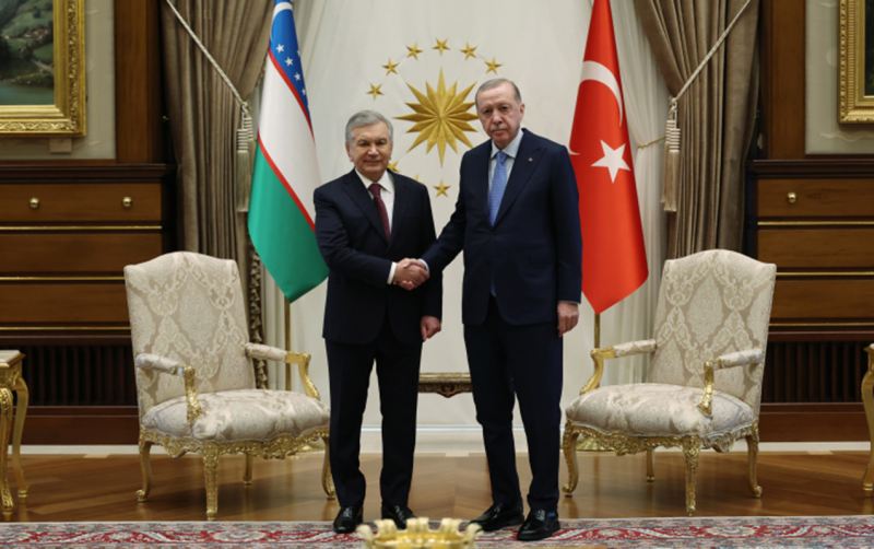 Ərdoğan Mirziyoyevlə görüşdü 