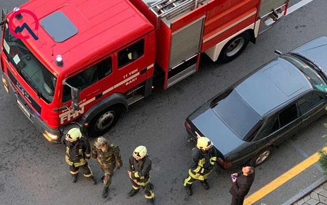 Bakıda yaşayış kompleksində yanğın - Maşınlara ziyan dəydi 