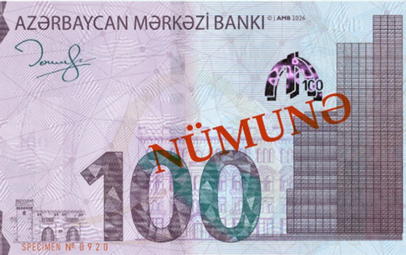 Yenilənmiş 100 manat bu tarixdə tədavülə buraxılacaq 