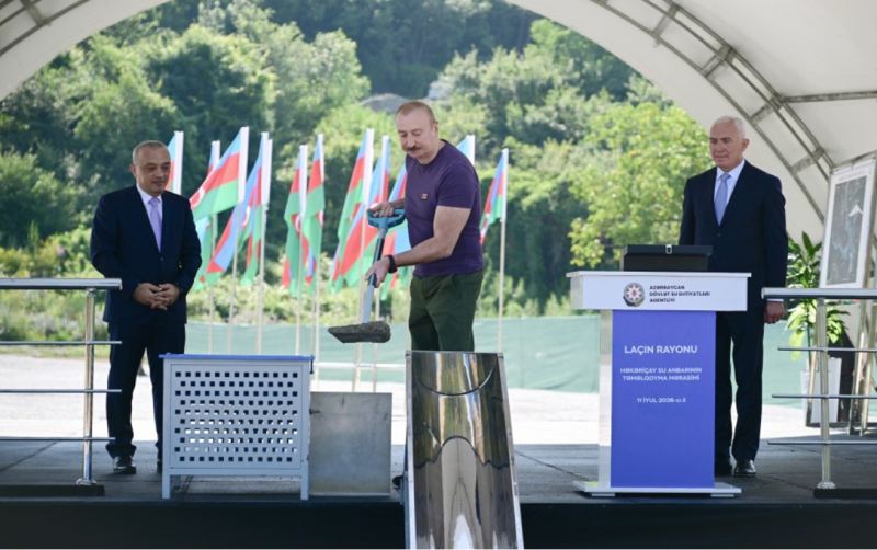 Prezident “Həkəriçay” su anbarının təməlini qoydu - Fotolar 