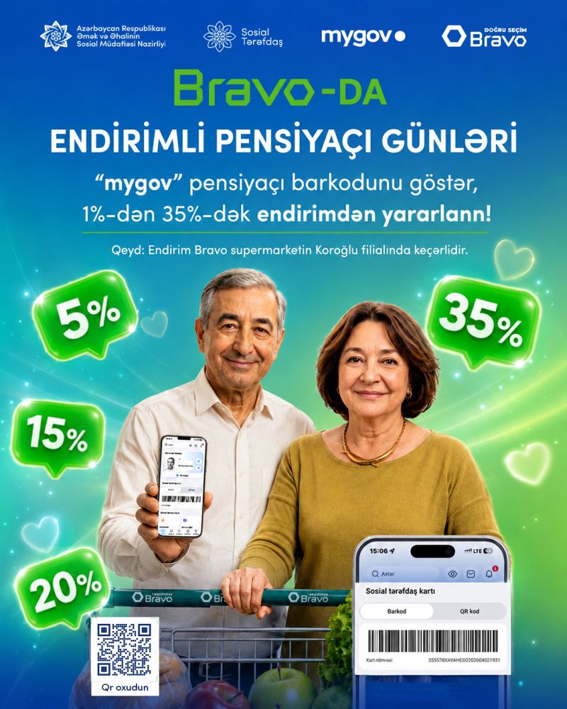 Bu tarixlərdə \"Endirimli Pensiyaçı Günləri\" kampaniyası keçiriləcək! 