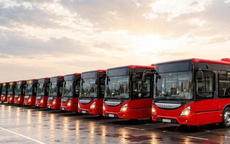 Daha bir marşrut xəttinin avtobusları yenilənir 