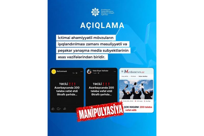 MEDİA: Bəzi saytlarda şişirdilmiş başlıqlar süni ajiotaj yaradıb 