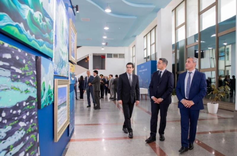 Bakı Dəniz Vağzalında Azərbaycan dənizçilərinin peşə bayramı münasibətilə tədbir keçirilib - Foto