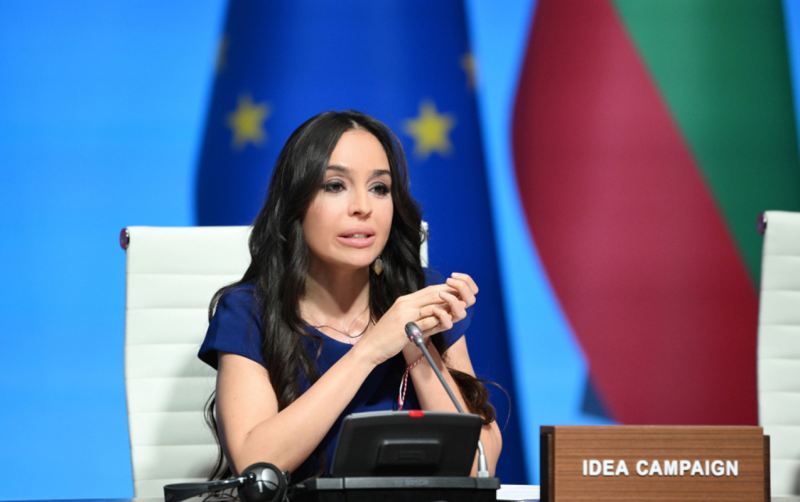 Leyla Əliyeva “Yaşıl enerji layihələri” sessiyasında çıxış etdi - Fotolar 