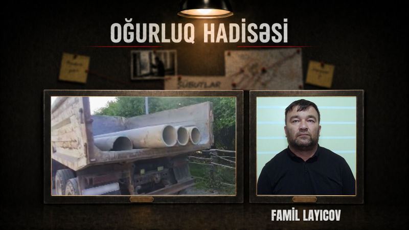Kanalizasiya borularını oğurlayan şəxs saxlanıldı 