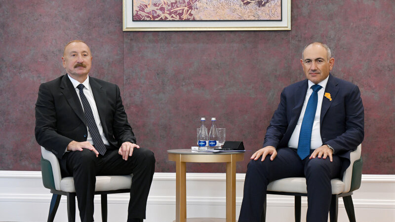 İlham Əliyevin sosial media hesablarında Nikol Paşinyanla görüşünə dair paylaşım edilib