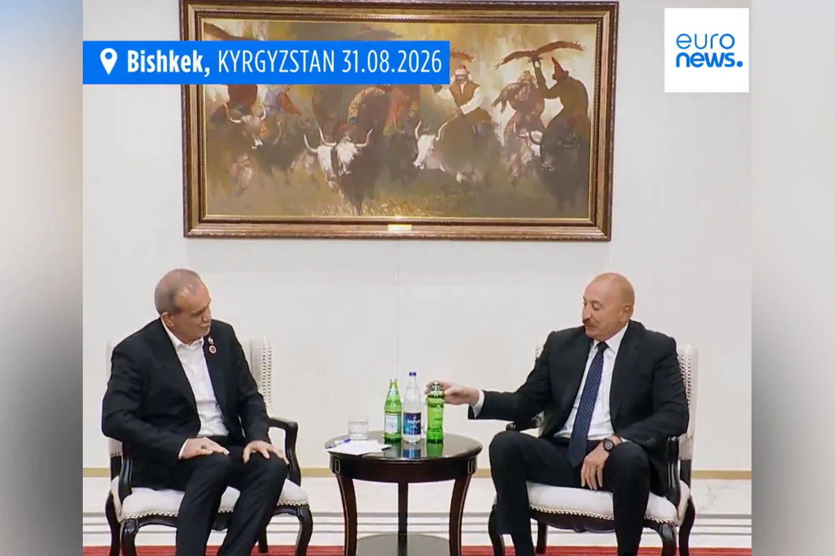 \"Euronews\" İlham Əliyevin Məsud Pezeşkianı \"İstisu\"ya qonaq etməsini yayımlayıb